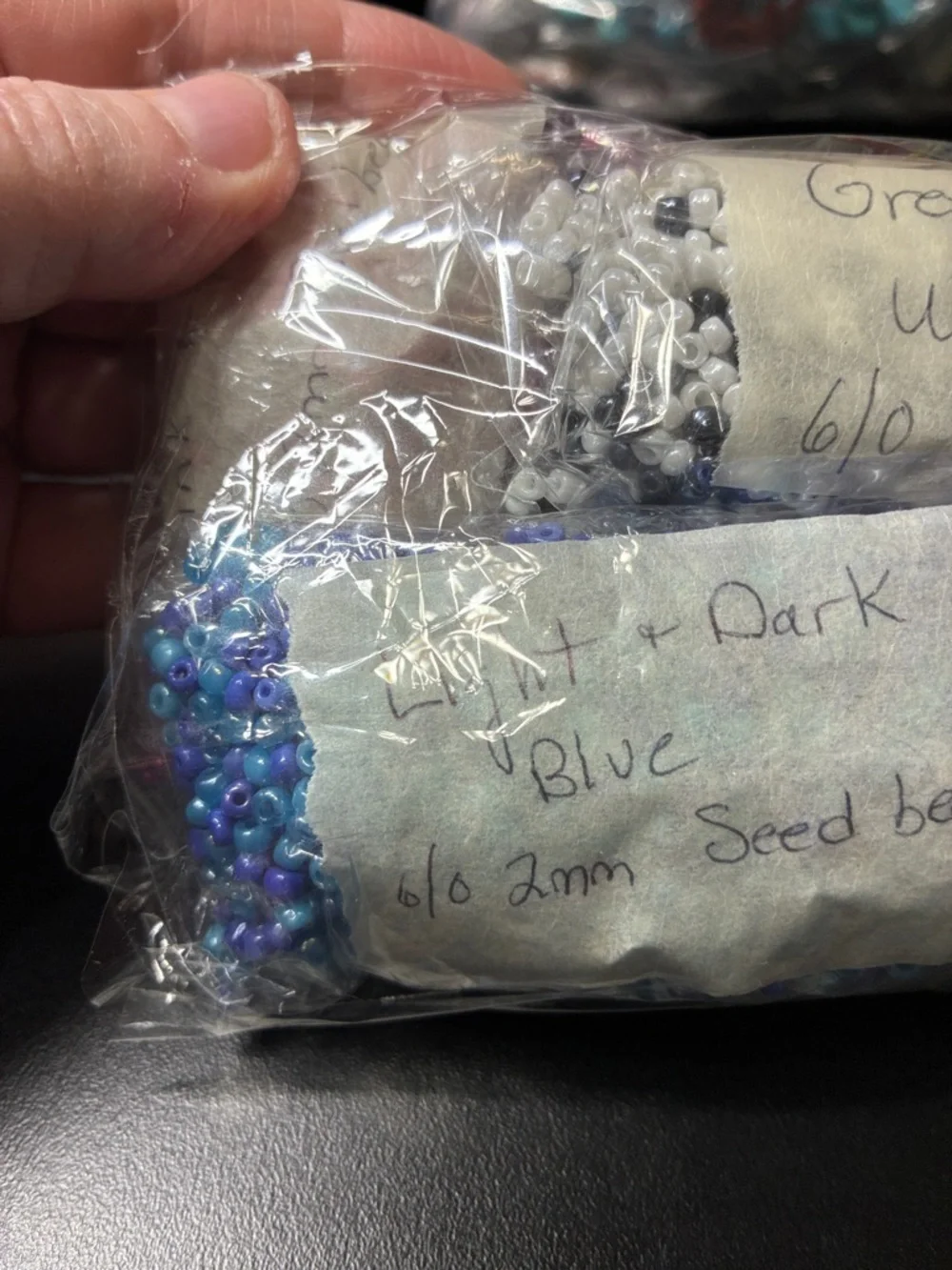 Mixed Glass Seed Beads - White, Black, Blue, Gold, Bronze